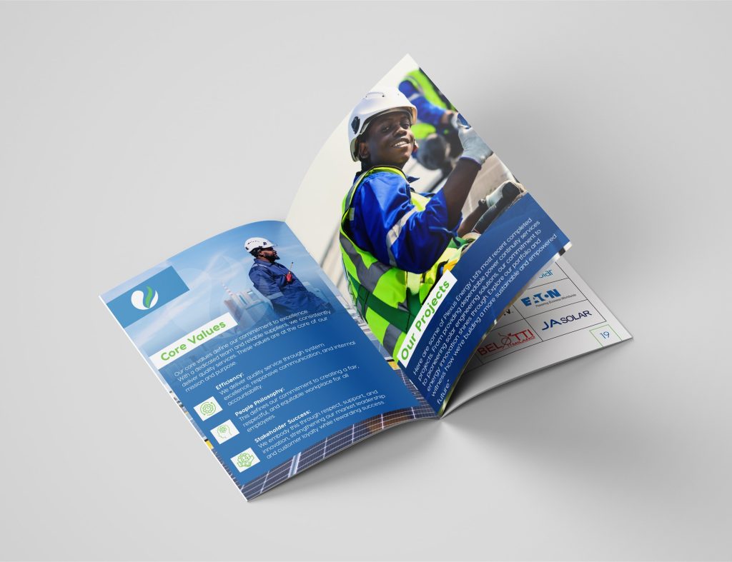 Plexus Energy company profile design in Nairobi Kenya by Carlstic - 234