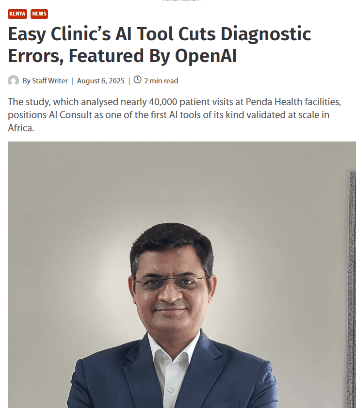 Easy Clinic PR News Item - CIO East Africa